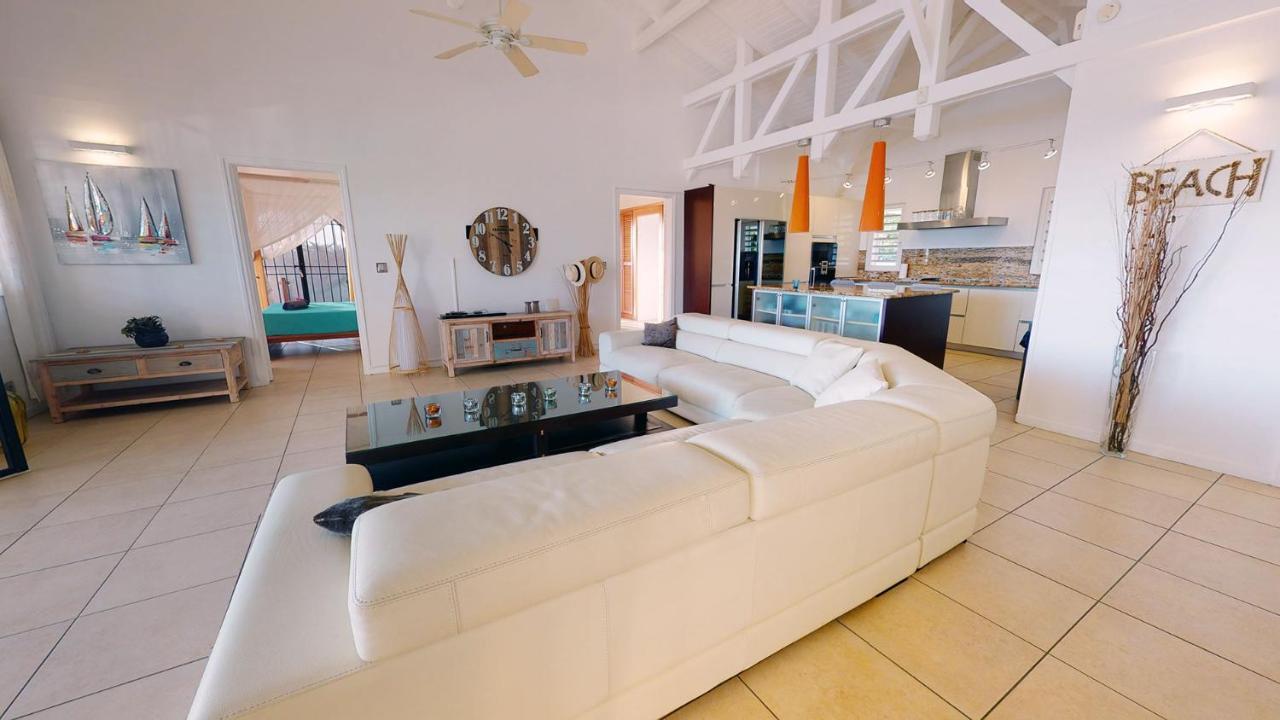 Villa Deluxe L'Hacienda Villa Vue Mer 180 Piscine Jacuzzi Proche Plage Marina Golf Pointe Des Chateaux Et Casino Jardin Clos Voyage Durable Saint-Francois  Exteriör bild