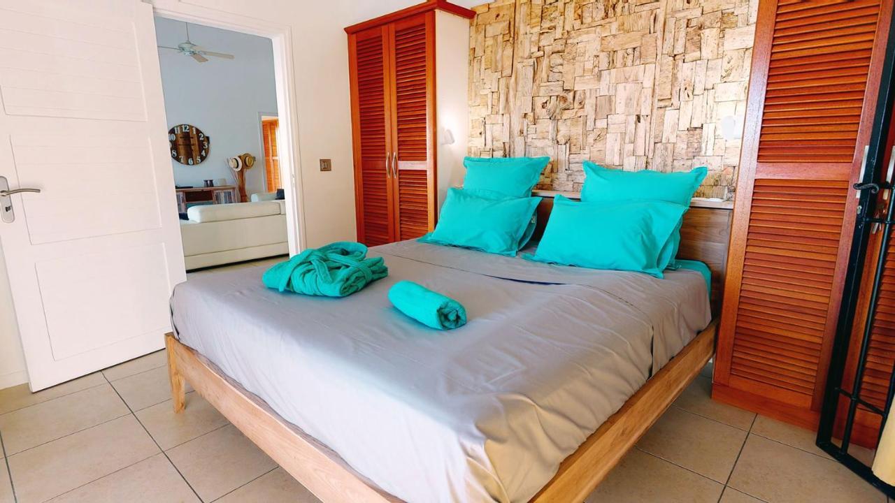Villa Deluxe L'Hacienda Villa Vue Mer 180 Piscine Jacuzzi Proche Plage Marina Golf Pointe Des Chateaux Et Casino Jardin Clos Voyage Durable Saint-Francois  Exteriör bild