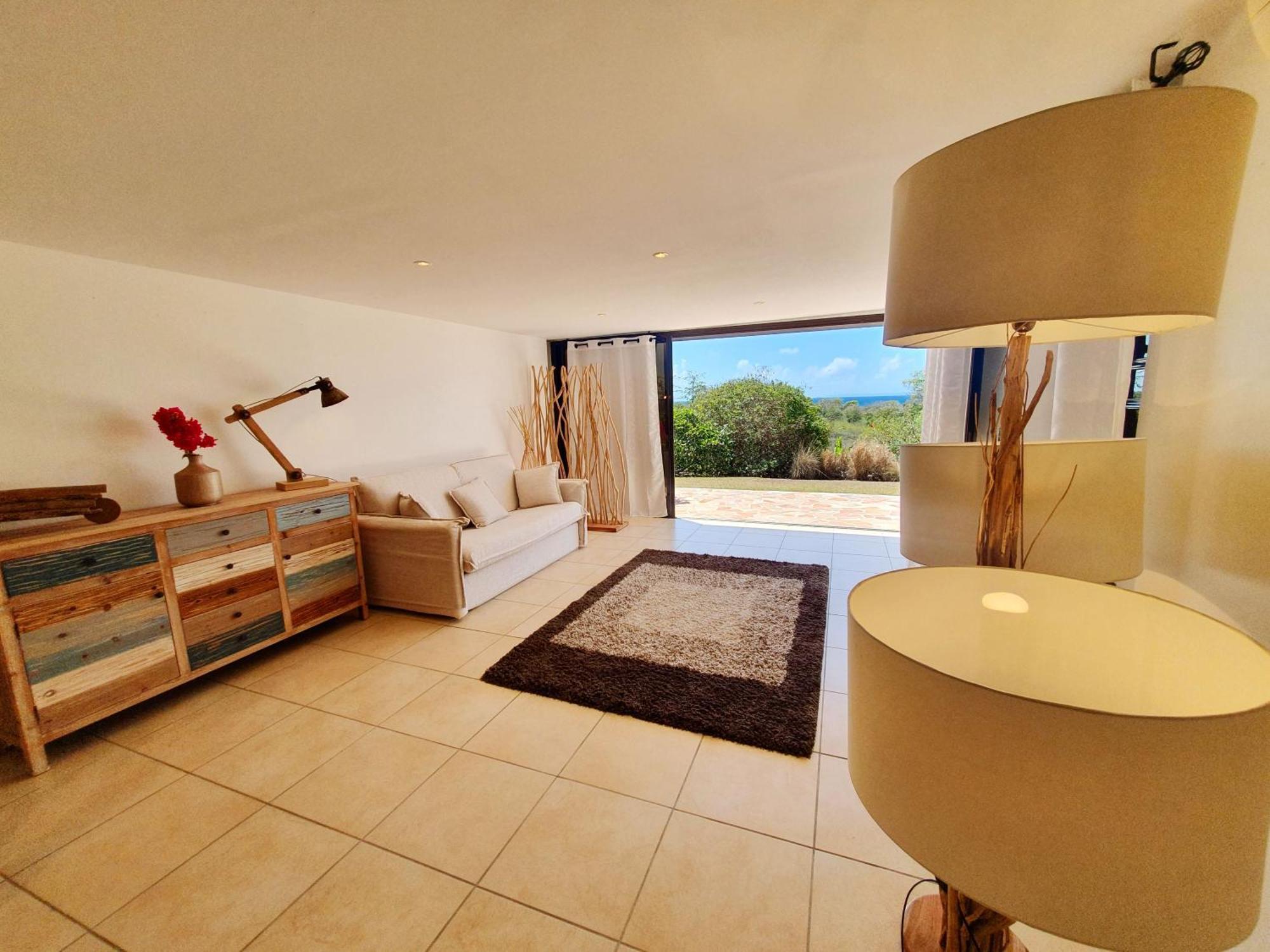 Villa Deluxe L'Hacienda Villa Vue Mer 180 Piscine Jacuzzi Proche Plage Marina Golf Pointe Des Chateaux Et Casino Jardin Clos Voyage Durable Saint-Francois  Rum bild