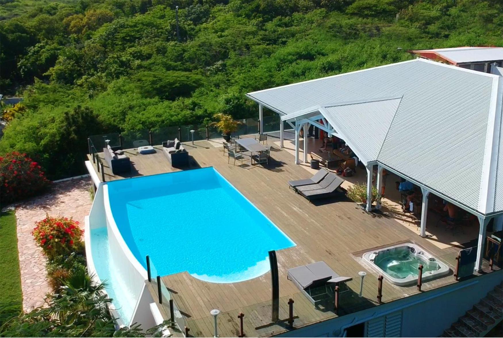 Villa Deluxe L'Hacienda Villa Vue Mer 180 Piscine Jacuzzi Proche Plage Marina Golf Pointe Des Chateaux Et Casino Jardin Clos Voyage Durable Saint-Francois  Rum bild
